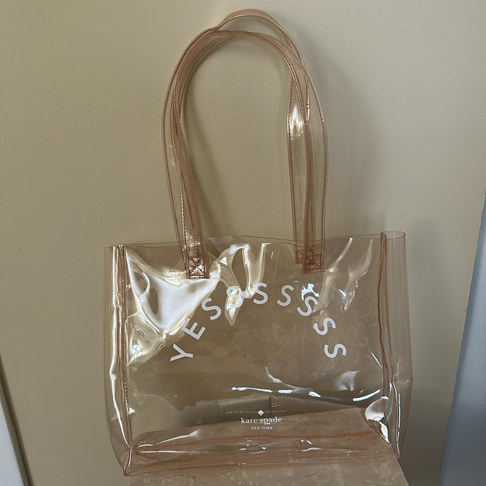 RARE kate spade YESSSSSSS Clear Tote EUC